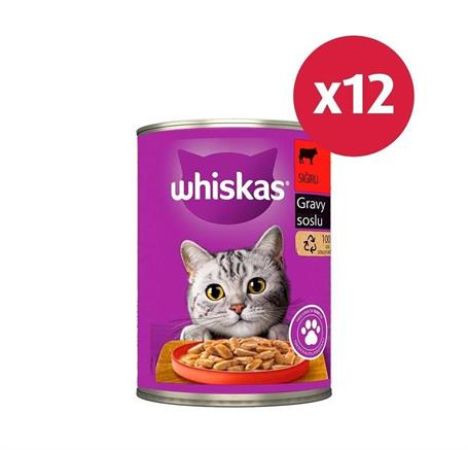 Whiskas Biftekli Konserve Kedi Maması 400 G 12X