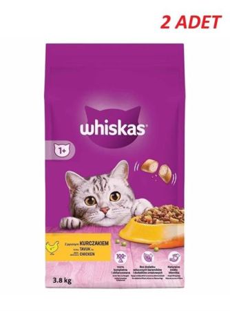 Whiskas Tavuklu Ve Sebzeli Yetişkin Kedi Maması 3.8 Kg*2 Adet