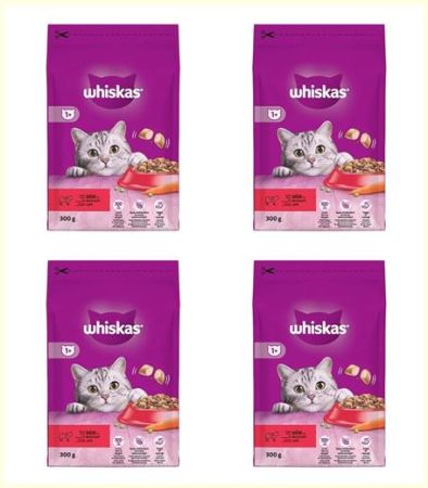 Whiskas Biftekli Havuçlu Kuru Kedi Maması 300 Gr*4 Adet