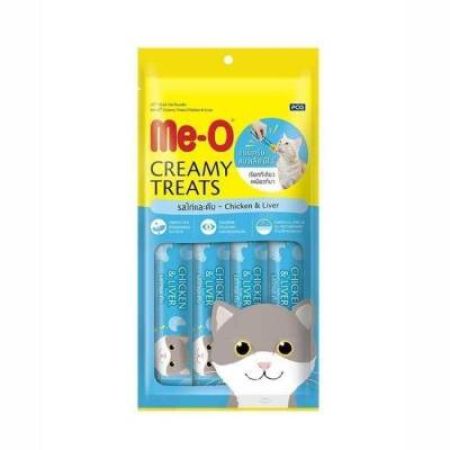 Me-O Creamy Tavuklu ve Ciğerli Yetişkin Kedi Ödülü 4x15 Gr