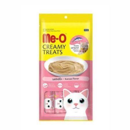 Me-O Creamy Çizgili Orkinos Balıklı Yetişkin Kedi Ödülü 4x15 Gr
