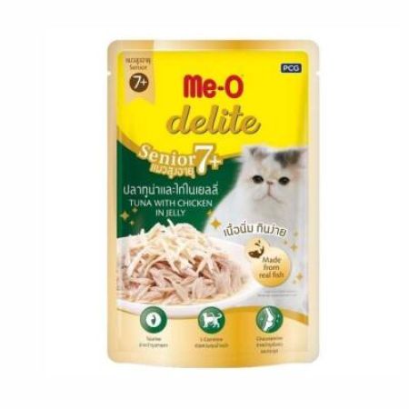 Me-O Delite Pouch Senior Ton Balıklı Yaşlı Kedi Konservesi 70 Gr