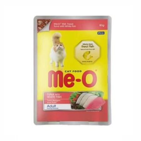 Me-O Pouch Ton Balıklı ve Alabalıklı Yetişkin Kedi Konservesi 80 Gr