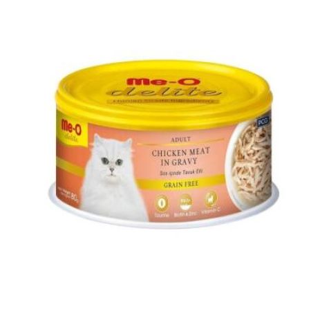 Me-O Delite Soslu Tavuk Etli Yetişkin Kedi Konservesi 80 Gr