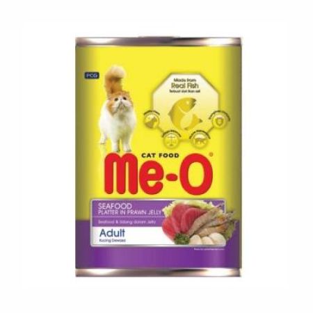 Me-O Deniz Lezzetleri Karides Soslu Yetişkin Kedi Konservesi 400 Gr