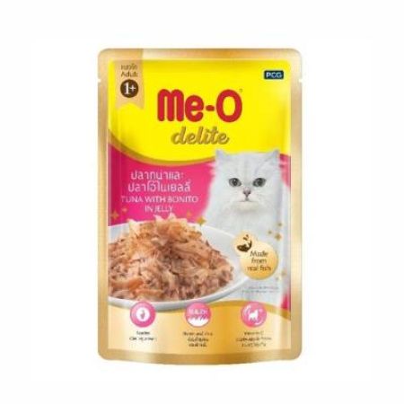 Me-O Pouch Delite Palamut ve Ton Balıklı Yetişkin Kedi Konservesi 70 Gr
