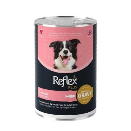 Reflex Plus Sos İçinde Somonlu Yetişkin Köpek Konservesi 400 Gr