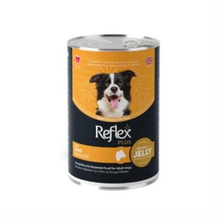 Reflex Plus Jöle İçinde Dana Etli Yetişkin Köpek Konservesi 400 Gr