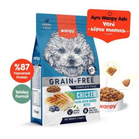 Wanpy Tahılsız Tavuklu Yavru Köpek Kuru Maması 1,5 kg