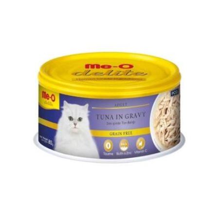 Me-O Delite Soslu Ton Balıklı Yetişkin Kedi Konservesi 80 Gr