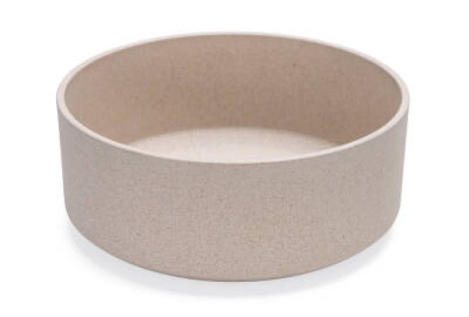 Beeztees DBL Köpek Mama Su Kabı, Bambu, Bej, 21cm, 1430ml