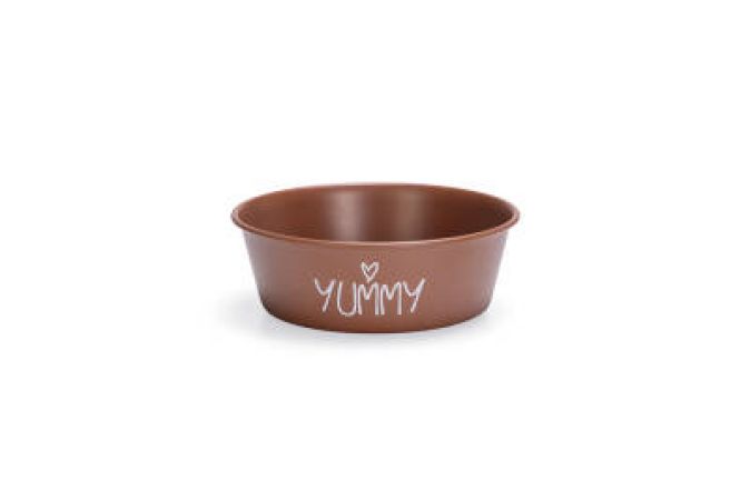 Beeztees Yavru Köpek Mama Su Kabı, Paslanmaz Çelik, Kaymaz Taban, Kiremit, 13cm, 470ml