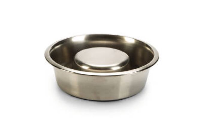 Beeztees Köpek Yavaş Besleme Mama Kabı, Paslanmaz Çelik, 20cm