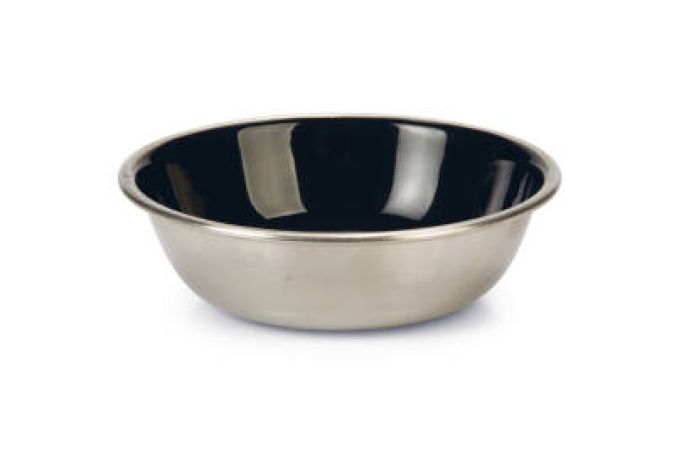 Beeztees Kedi Mama Su Kabı, Paslanmaz Çelik, Siyah, 13cm, 350ml