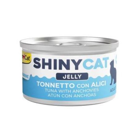 Gimcat Shinycat Sos İçinde Jelly Ançüezli Ton Balığı Yetişkin Kedi Konserve Maması 70 Gr