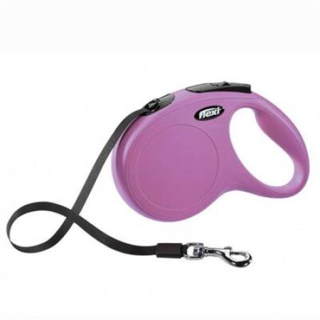 Flexi New Classic Pembe 5 mt Şerit Otomatik Tasma Medium