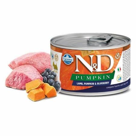N&D Pumpkin Balkabaklı Ve Kuzulu Küçük Irk Yetişkin Köpek Konservesi 140 gr