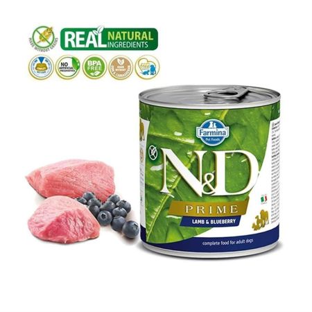 N&D Prime Yabanmersinli Ve Kuzulu Yetişkin Köpek Konservesi 285 gr
