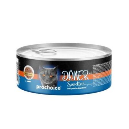 ProChoice Döner Bites Sos İçinde Sardalya Balıklı Yetişkin Kedi Konservesi 70 Gr