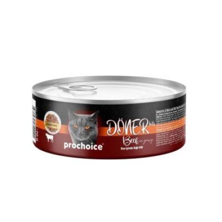 ProChoice Döner Bites Sos İçinde Sığır Etli Yetişkin Kedi Konservesi 70 Gr