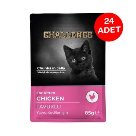 Challenge Tavuklu Pouch Yavru Yaş Kedi Maması 85 gr X 24 Adet