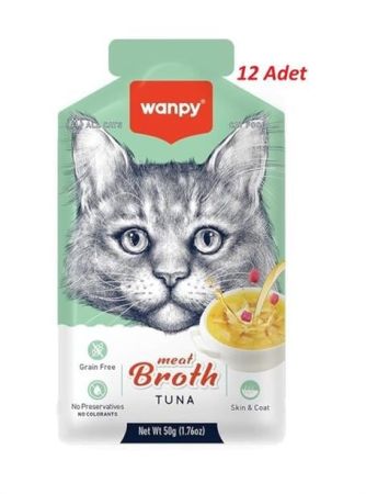 Wanpy Kediler Için Ton Balıklı Kedi Çorbası 12 X 50 G
