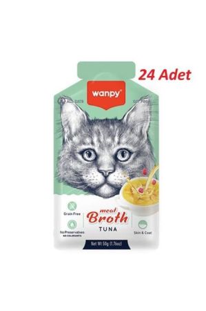 Wanpy Ton Balığı Etli Kedi Çorbası 50 Gr*24Adet