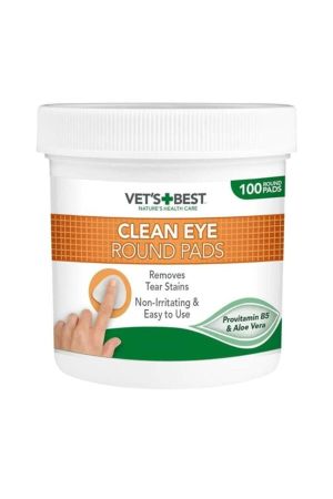Vet's Best Kedi Ve Köpekler Için Aloe Vera Özlü Göz Temizleme Pedi 100lü