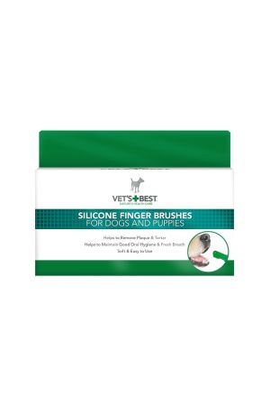 Vet's Best Kedi Köpekler Için Silikon Başlıklı Parmak Diş Fırçası 5,5cm 5'li Paket