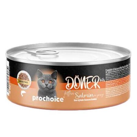 ProChoice DÖNER Bites Kitten Sos İçerisinde Somonlu Yavru Kedi Yaş Maması 70 Gr