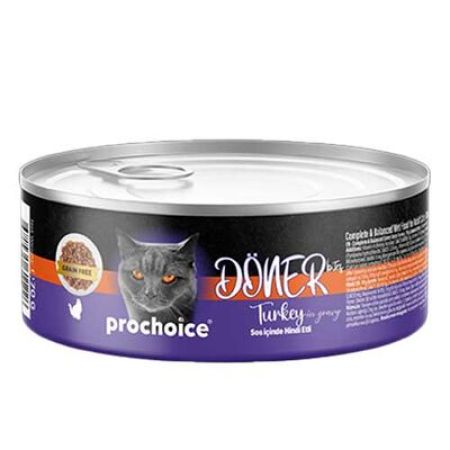 ProChoice DÖNER Bites Adult Sos İçerisinde Hindili Kedi Yaş Maması 70 Gr