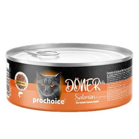 ProChoice DÖNER Bites Adult Sos İçerisinde Somonlu Kedi Yaş Maması 70 Gr