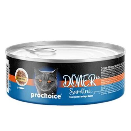 ProChoice DÖNER Bites Adult Sos İçerisinde Sardalyalı Kedi Yaş Maması 70 Gr