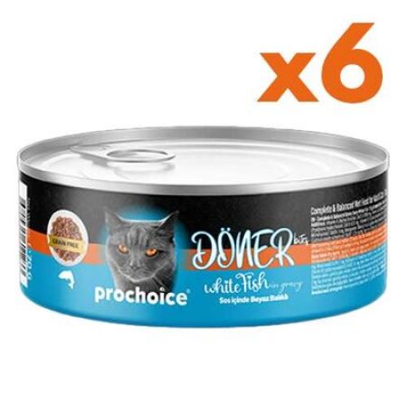 ProChoice DÖNER Bites Adult Sos İçerisinde Balıklı Kedi Yaş Maması 70 Gr x 6 Adet