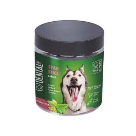 M-Pets Star Stick Yeşil Çaylı Diş Sağlığı Destekleyici Küçük ve Orta Irk Köpek Ödülü 170 Gr