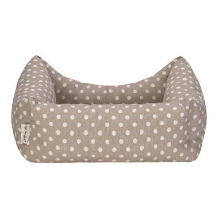 Pet Comfort Uniform Bej Puantiyeli Kedi ve Köpek Yatağı S 50x40cm