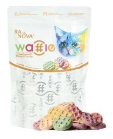 Ranova Karışık Lezzetli Dondurularak Kurutulmuş Etli Waffle Kedi Ödülü 60 gr