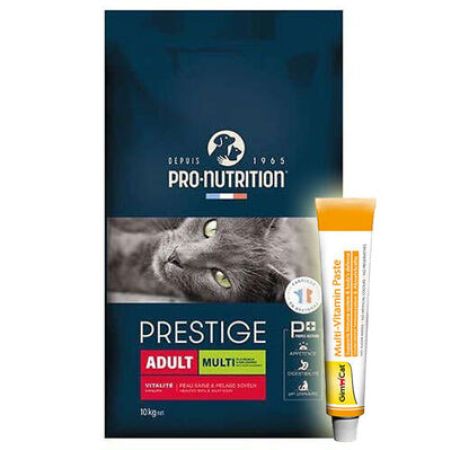 Pro Nutrition Prestige Multi Kümes Hayvanlı Kedi Maması 10 Kg + Gimcat 20 Gr Multivitamin Paste