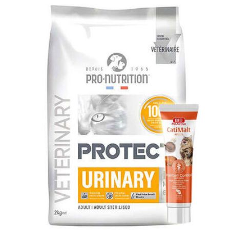 Pro Nutrition Protect Veterinary Urinary İdrar Yolu Sağlığı Destekleyici Kedi Maması 2 Kg + Biopet Active Malt Paste 25 ML