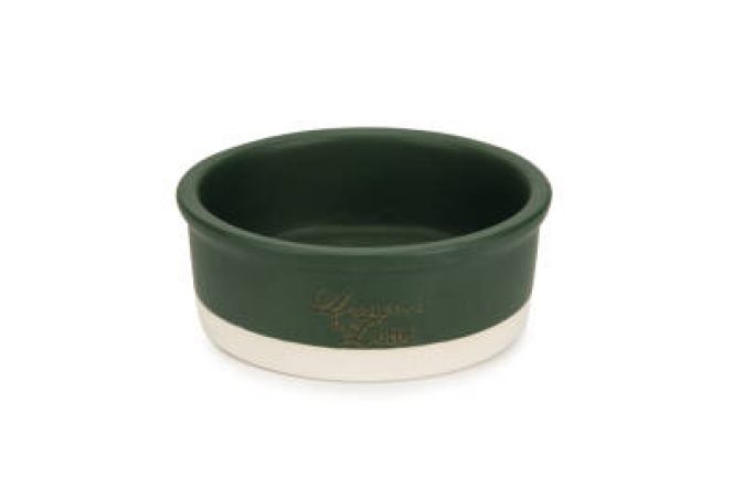 Beeztees DBL Köpek Mama Su Kabı, Seramik, Mat Yeşil, 16cm, 350ml