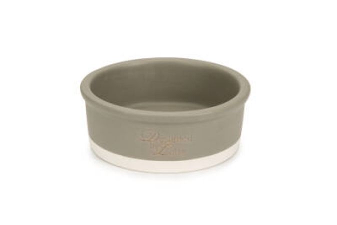 Beeztees DBL Köpek Mama Su Kabı, Seramik, Mat Gri, 16cm, 350ml