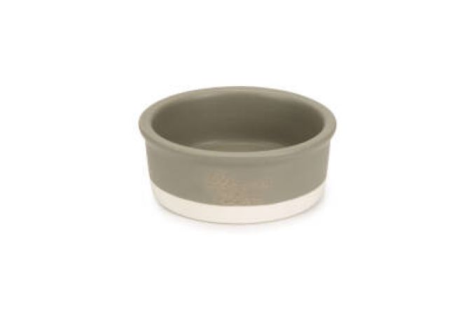 Beeztees DBL Köpek Mama Su Kabı, Seramik, Mat Gri, 13cm, 160ml