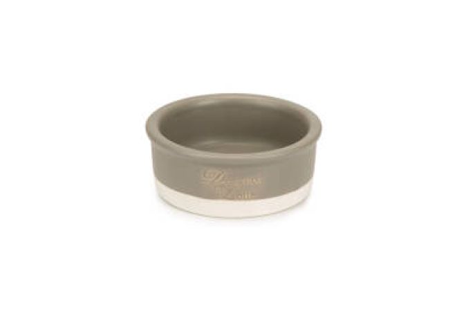 Beeztees DBL Kedi Mama Su Kabı, Seramik, Mat Gri, 12cm, 300ml