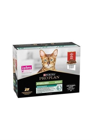 Pro Plan Pouch Sos İçinde Sığır Etli Kısırlaştırılmış Kedi Konservesi 85gr 10 Adet