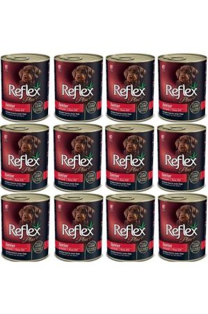 Reflex Plus Kuzulu Parça Etli Yavru Köpek Konservesi 395 Gr 12 Adet
