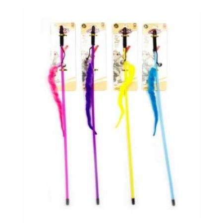 Catlife Peluş Zilli Kedi Oltası Oyuncağı Karışık Renk