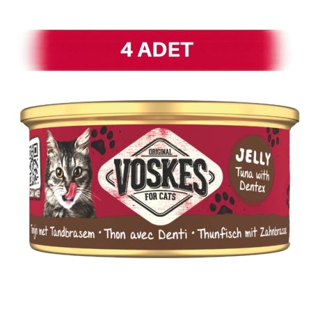 Voskes Jöle İçinde Ton Balığı ve Sinagritli Yetişkin Kedi Konservesi 4 x 85 gr