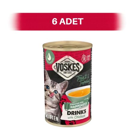 Voskes Tavuklu Tahılsız Yavru Kedi Çorbası 6 x 135 ml