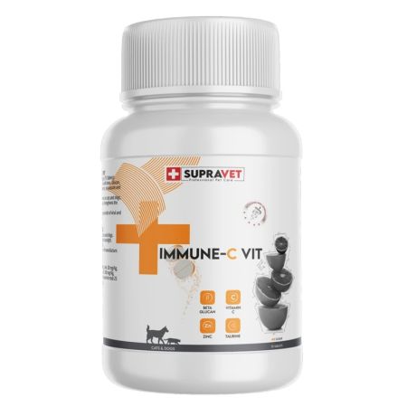 Supravet Immune C-Vitamin Kediler ve Köpekler için Bağışıklık Sistemi Güçlendirici Tablet 75 Tablet