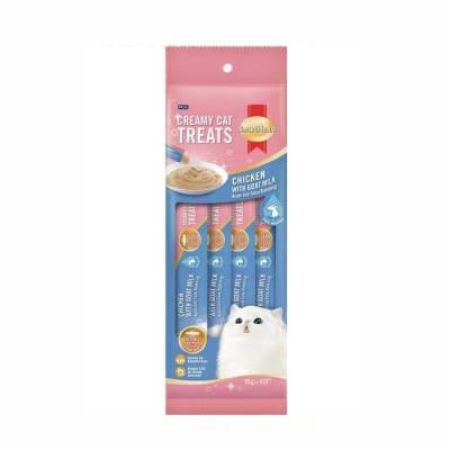 SmartHeart Tavuklu ve Keçi Sütlü Sıvı Krema Kedi Ödülü 4x15 Gr